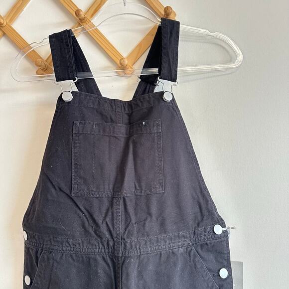 NWT Everlane Cotton Canvas Overalls in Black Size 4 - Picture 7 of 14